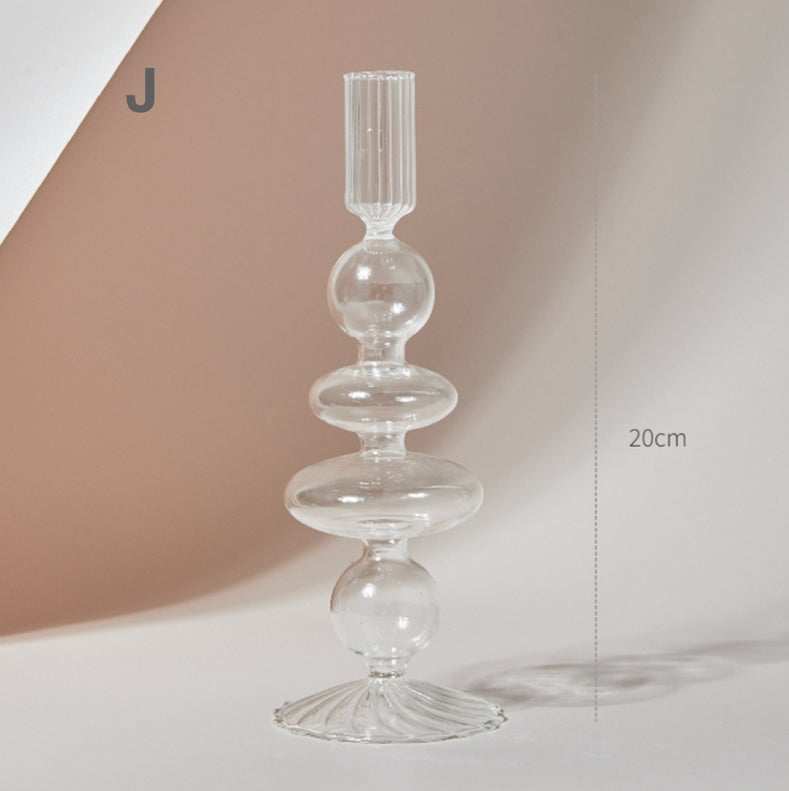 Modern Glass Candlestick, 22 shapes