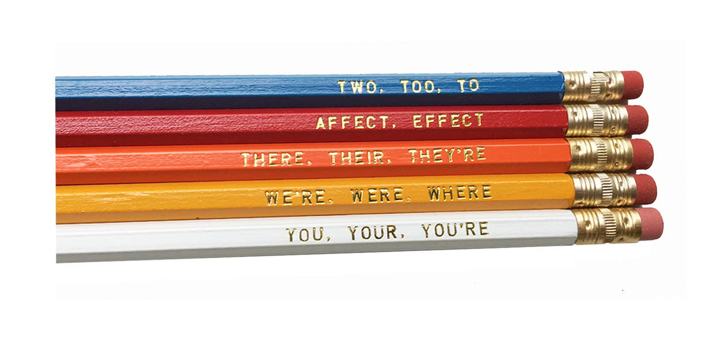 Grammar Rules Pencils, Set of 5