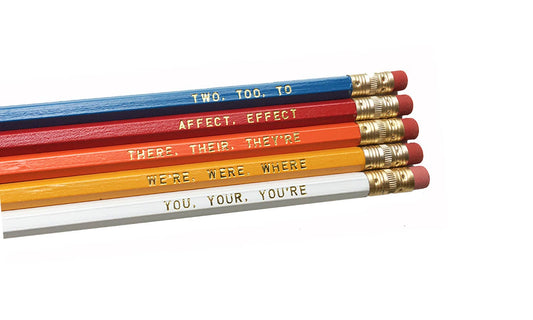 Grammar Rules Pencils, Set of 5
