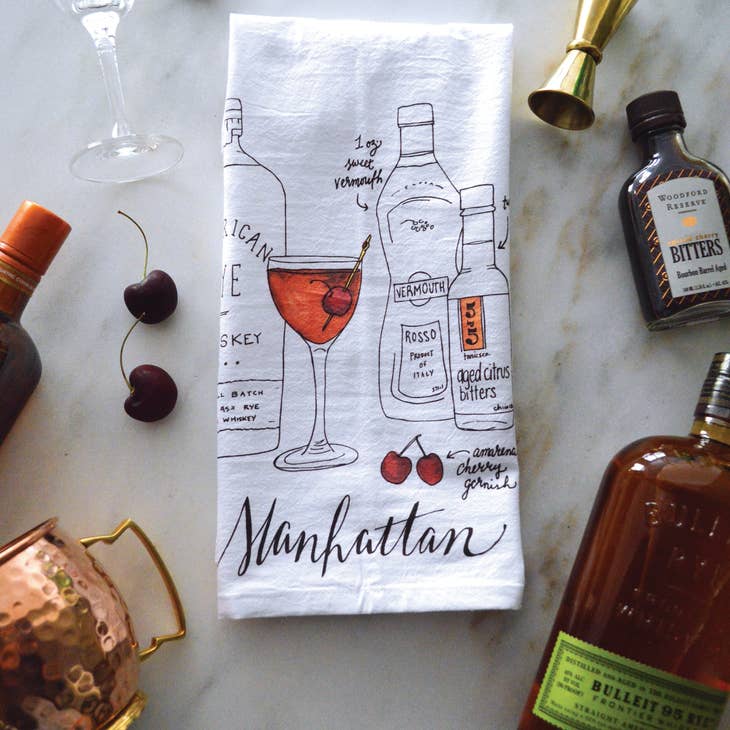 Manhattan Cocktail Tea Towel