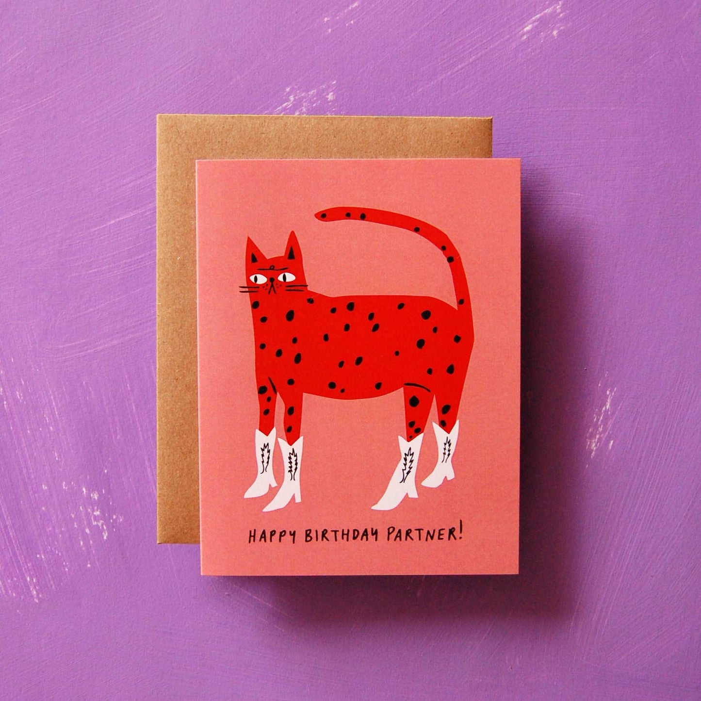 Cowboy Kitty Birthday Card
