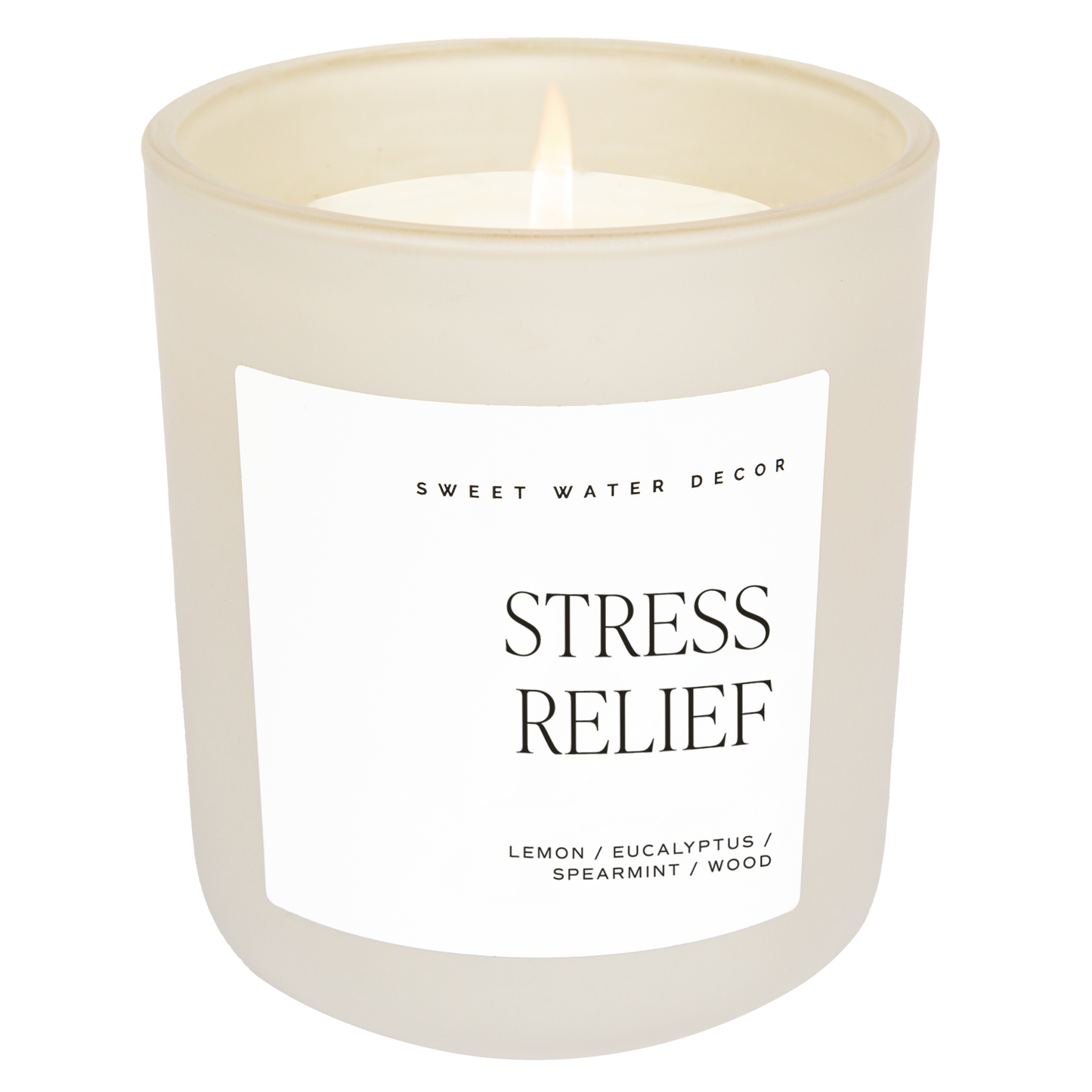 Stress Relief Soy Candle, Matte Jar, 15 oz