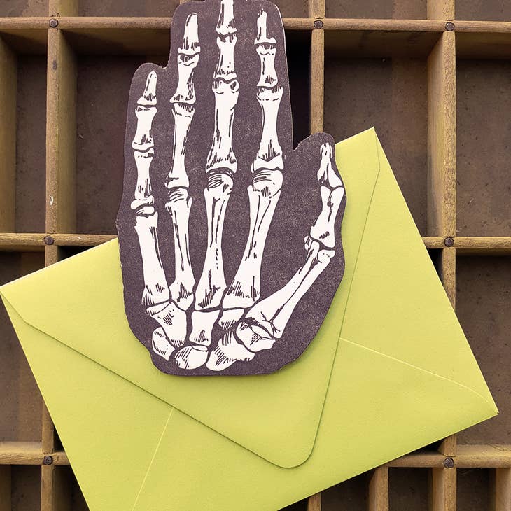 Skeleton Hand Card