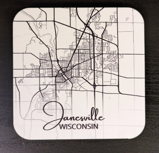 Janesville Map Coaster