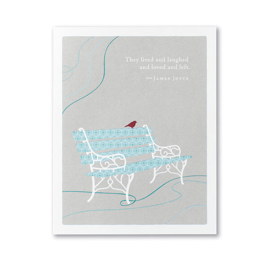 Lived and Laughed Sympathy Card