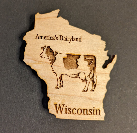 WI Cow Magnet