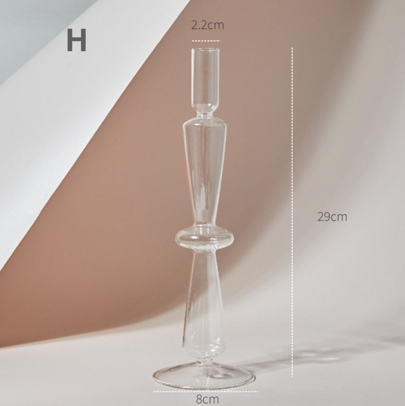 Modern Glass Candlestick, 22 shapes
