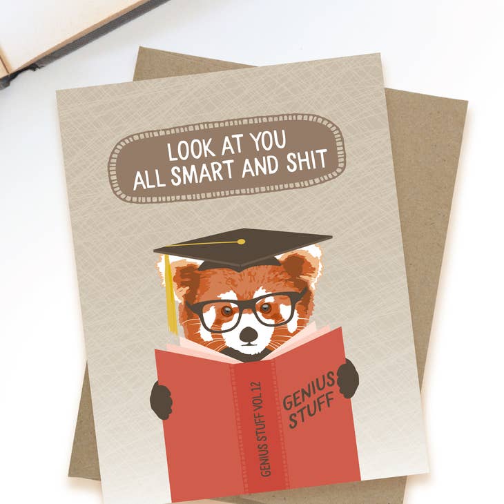 Smart and Shit Graduation Card