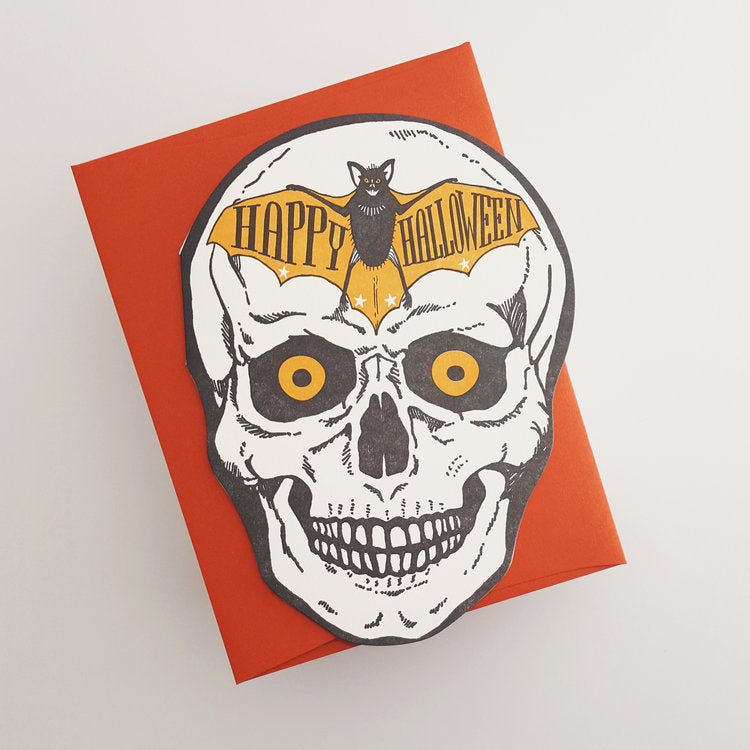 Happy Halloween Skull Card