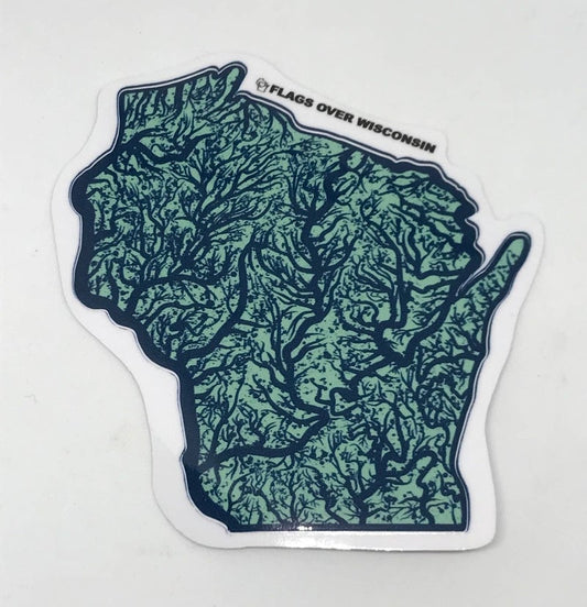 Wisconsin Rivers Vinyl Sticker