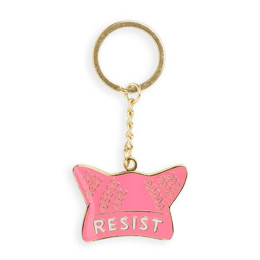 Resist Pussy Hat Key Chain