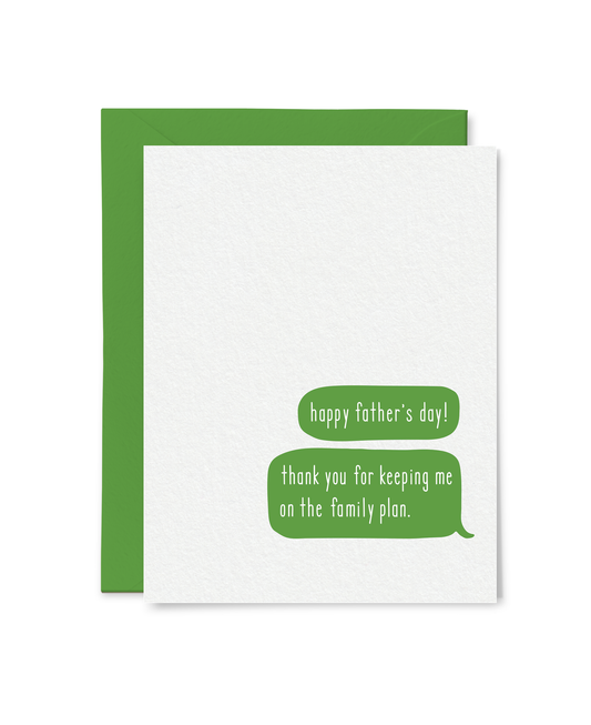 Family Plan Father's Day Card