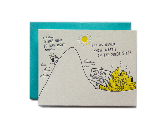 Cheese Mountain Encouragement Card