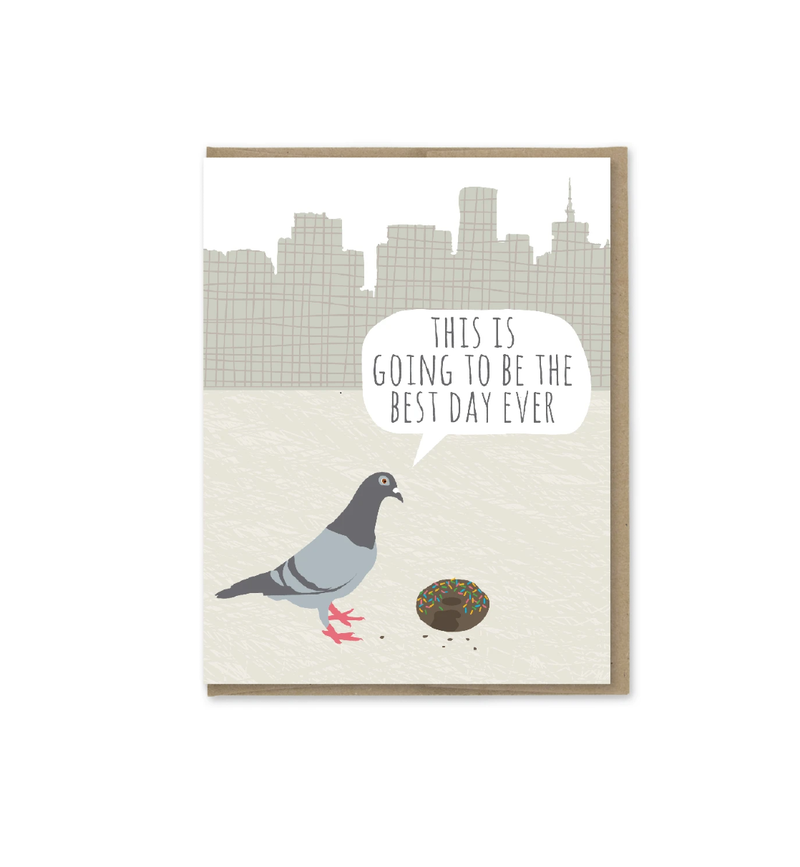 Pigeon Donut Birthday Card