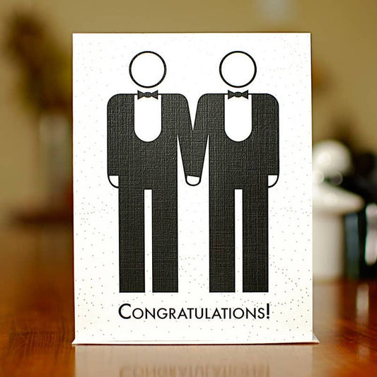 Two Grooms Gay Marriage Card