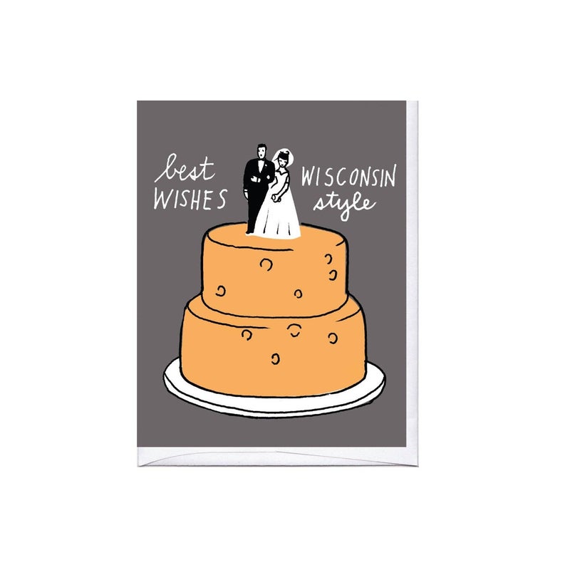 Wisconsin Cheese Wedding Cake Card