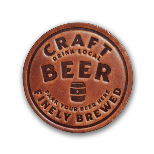 Leather Coaster - Craft Beer