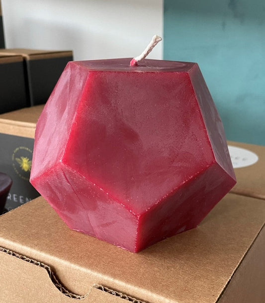 Dodecahedron Beeswax Candle