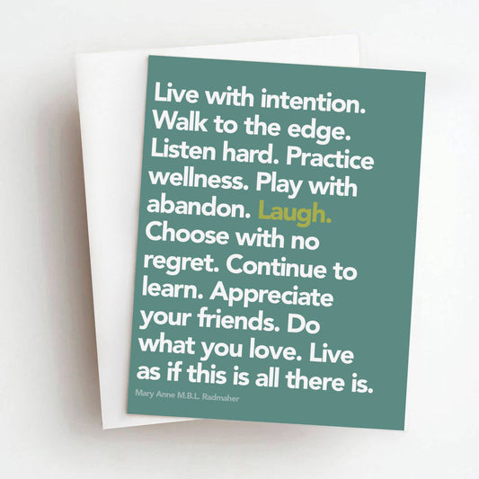 Live with Intention Card