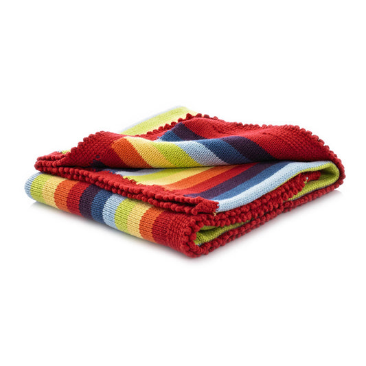 Organic Cotton Baby Blanket, Rainbow