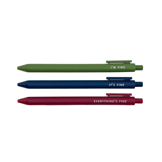 Everything's Fine Pens, set of 3