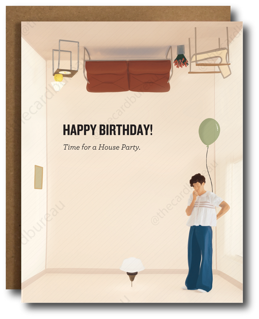 Harry Styles House Party Birthday Card