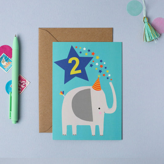 Two Year Old Birthday Card, 2 colors