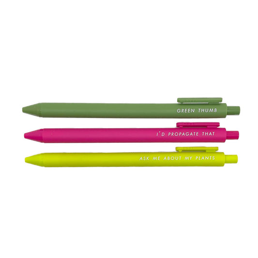 Pens for Plant Lovers, set of 3