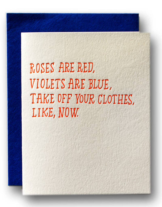 Roses Are Red Valentine Card