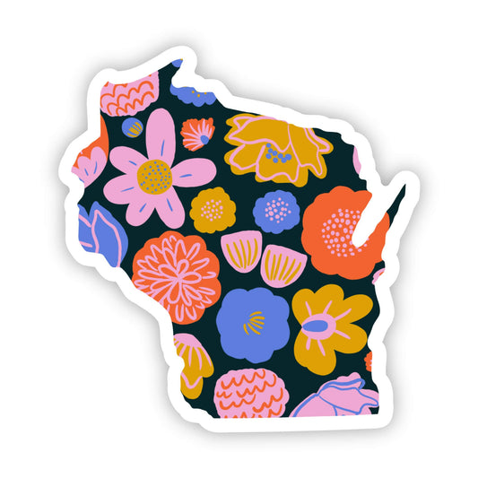 Wisconsin Flower Sticker