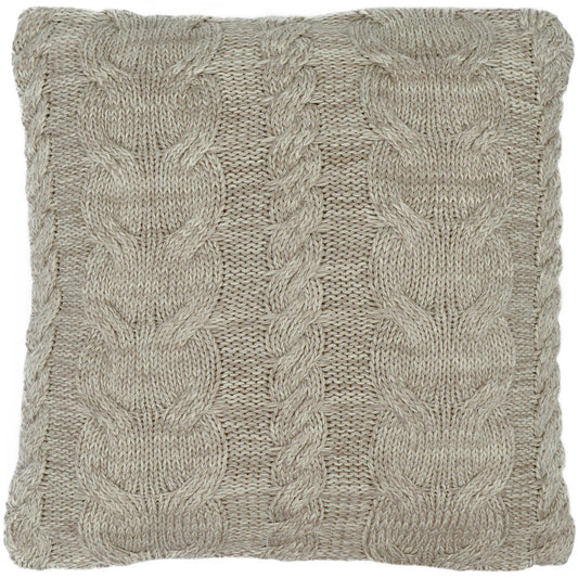 Chunky Braid Knit Cotton Pillow