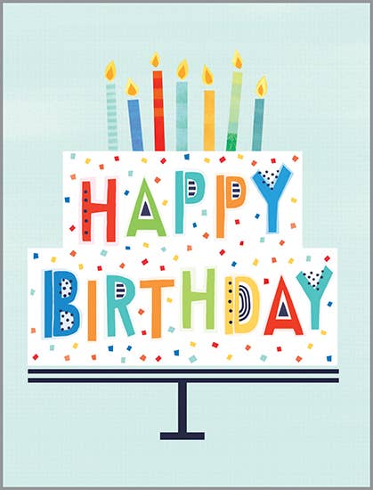 Dot Cake Birthday Card