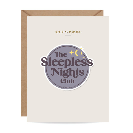 Sleepless Nights Sticker Card