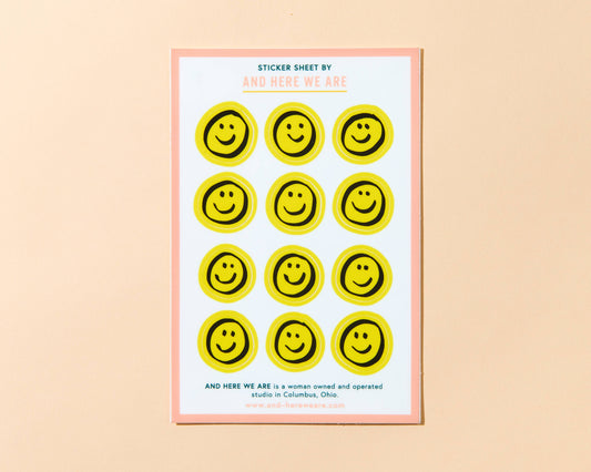 Smiles Vinyl Sticker Sheet