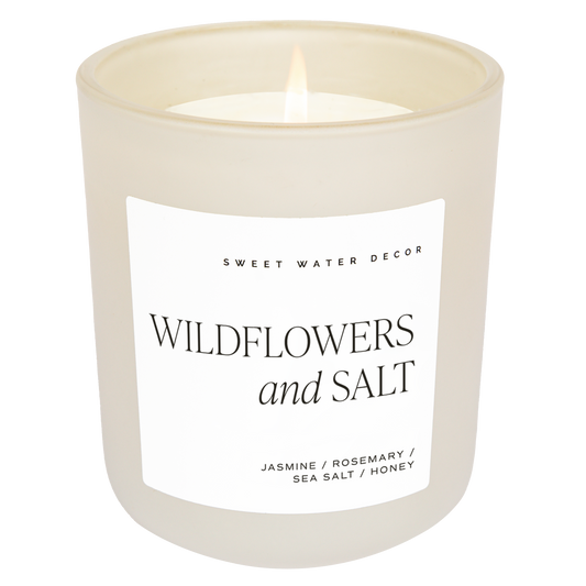 Wildflowers and Salt Soy Candle, 15 oz