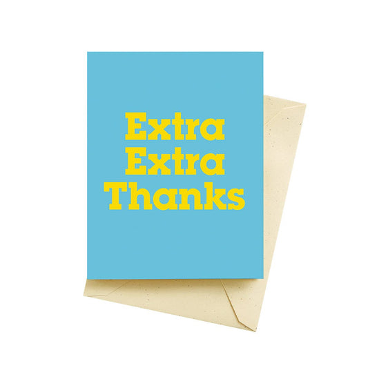 Extra Thanks Thank You Card