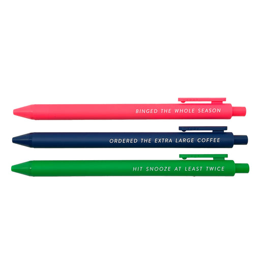 Pens for Getting Through the Day, set of 3