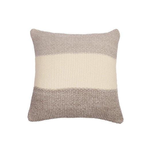 Marl Moss Stripe Cotton Knit Pillow