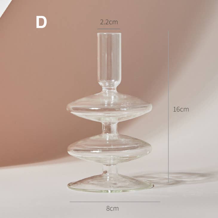 Modern Glass Candlestick, 22 shapes