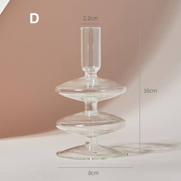 Modern Glass Candlestick, 22 shapes