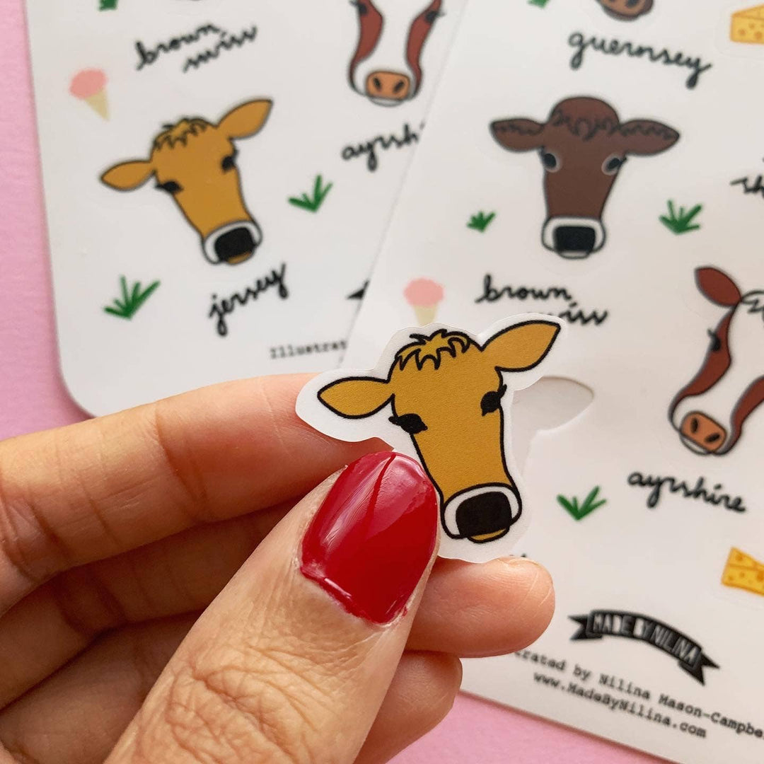 Dairy Cow Vinyl Sticker Sheet