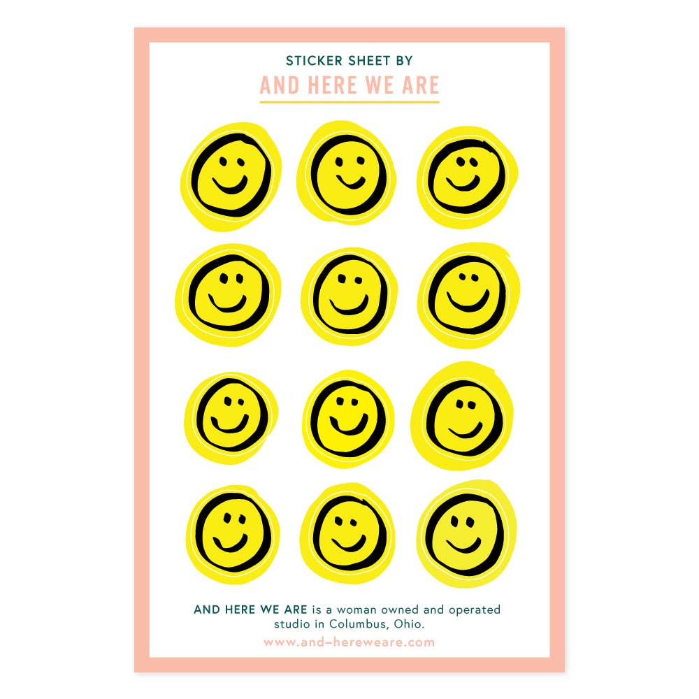 Smiles Vinyl Sticker Sheet