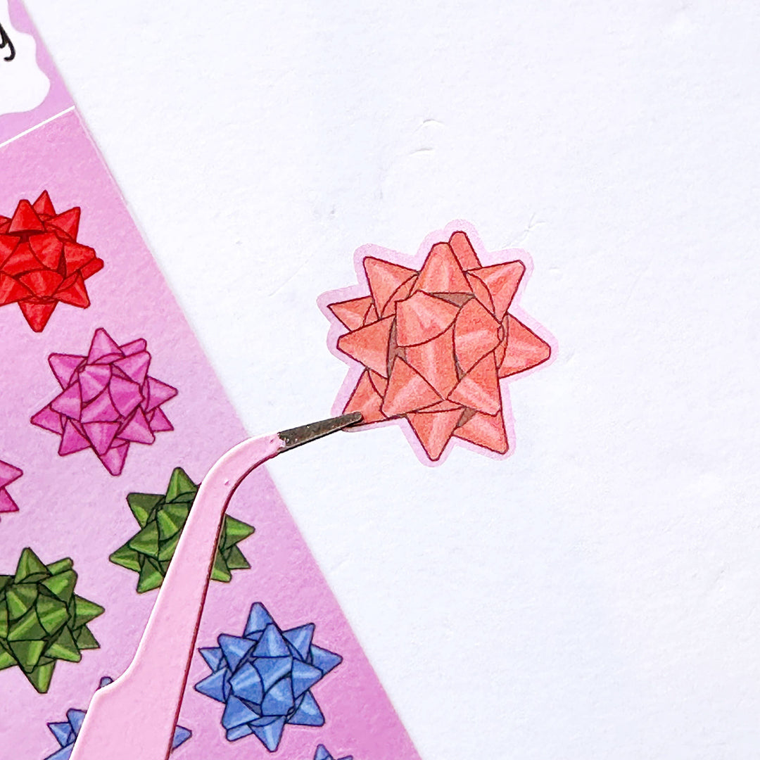 Color Sticky Bow Sticker Sheet