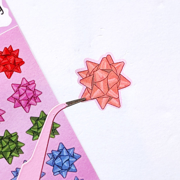 Color Sticky Bow Sticker Sheet