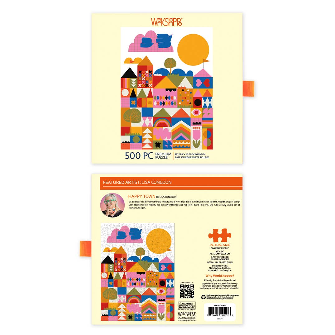 Happy Town Puzzle, 500 Pieces