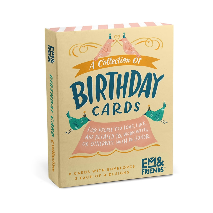 Boxed Cards, Birthday, Set of 8 Assorted