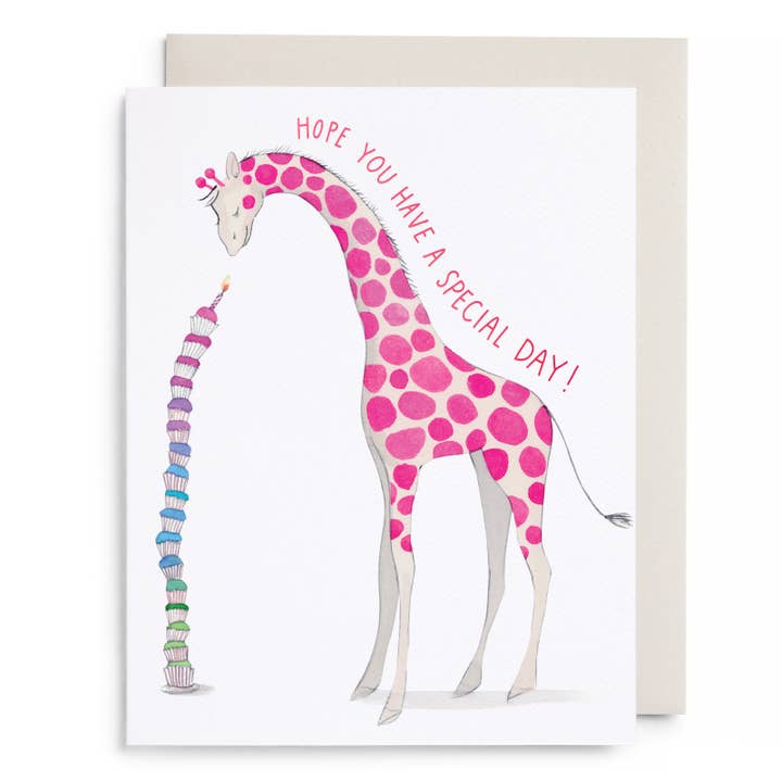 Leaning Tower Cupcakes Birthday Card