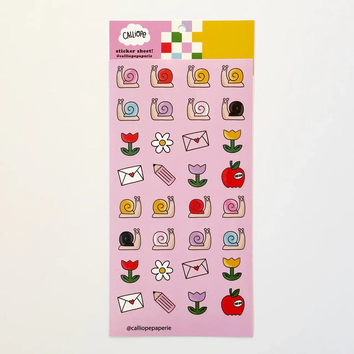 Charming Snails Sticker Sheet