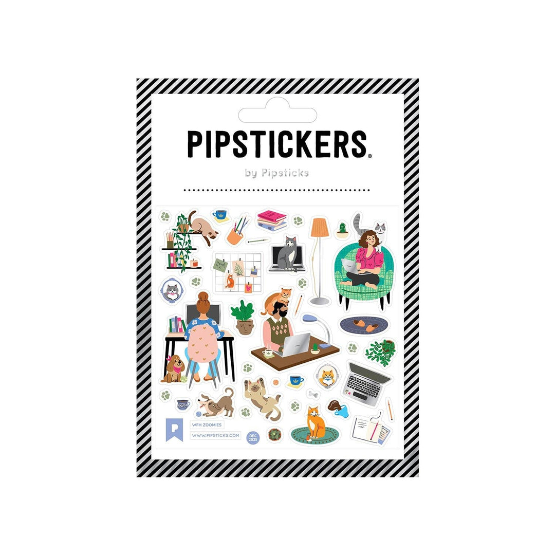 Packaging of PipStickers with illustrations on a white background