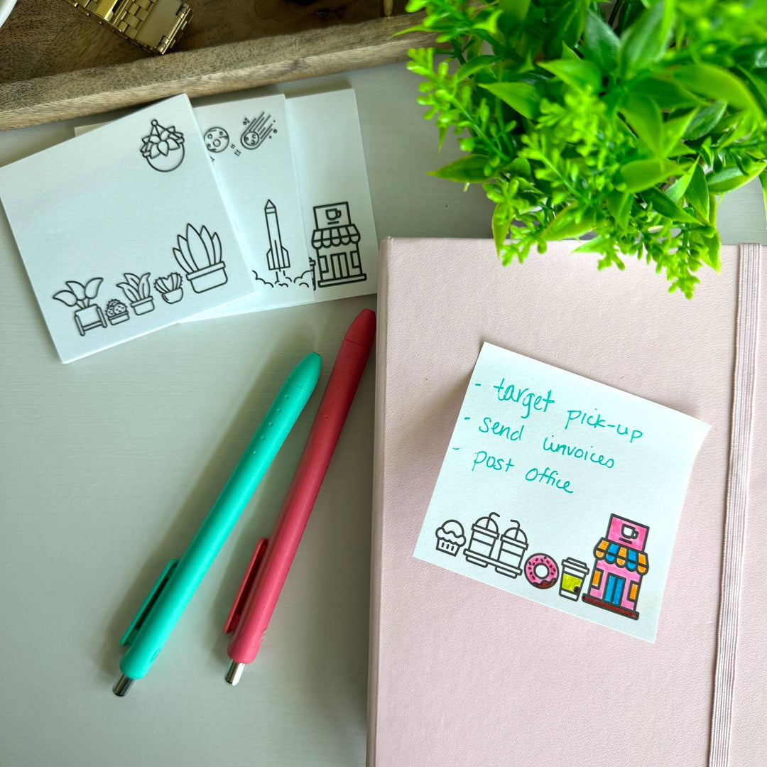 Color Your Own Post-its, Set of 3